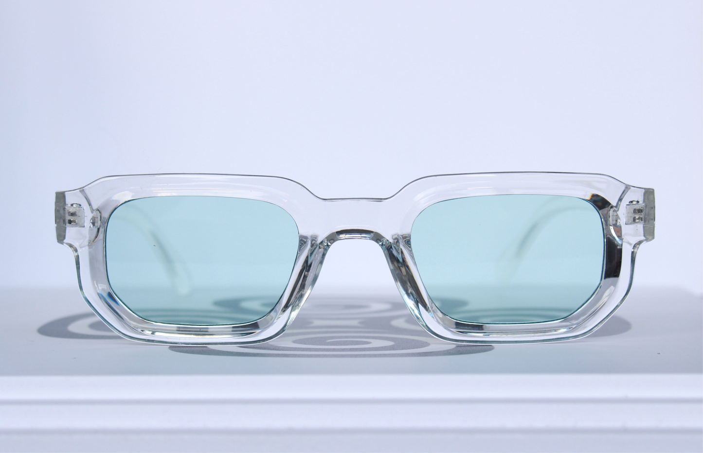 MODERN BRIL TRANSPARANT/BLAUW/ZILVER