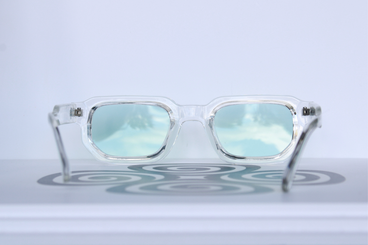 MODERN BRIL TRANSPARANT/BLAUW/ZILVER